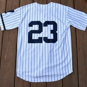 New! Don Mattingly New York Yankees White Pinstripe Baseball Jersey Adult Men's